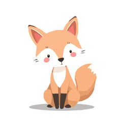 Cute Cartoon Fox Illustration