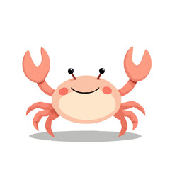 Cute Little Cartoon Crab Illustration