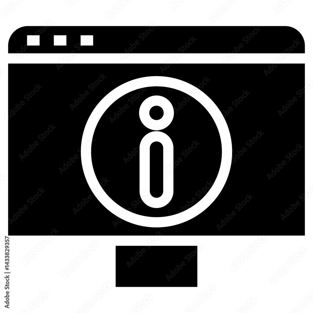 Poster information display vector icon