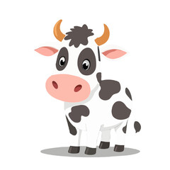 Cute 3D Cow Illustration