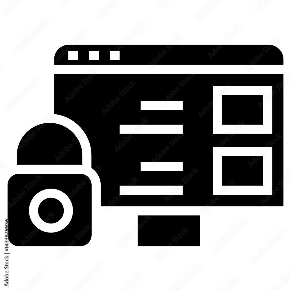 Poster data security vector icon