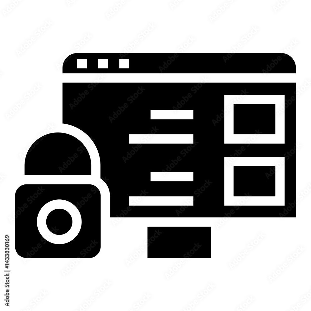 Poster data security vector icon