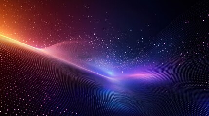 Fototapeta premium Abstract Digital Waveform in Cosmic Colors