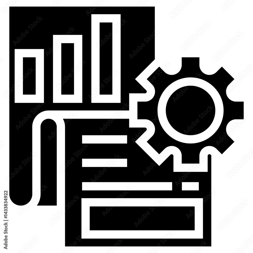 Poster quantitative analyst vector icon