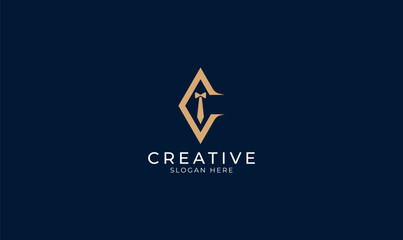 Luxury brand creative letter C Tie MAN fashion company logoArt & Illustration