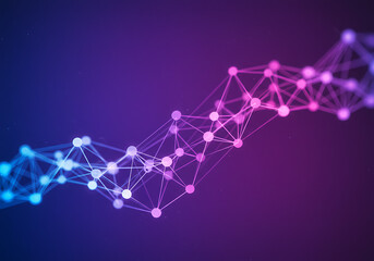 Abstract Network Connection: Futuristic Technology Background