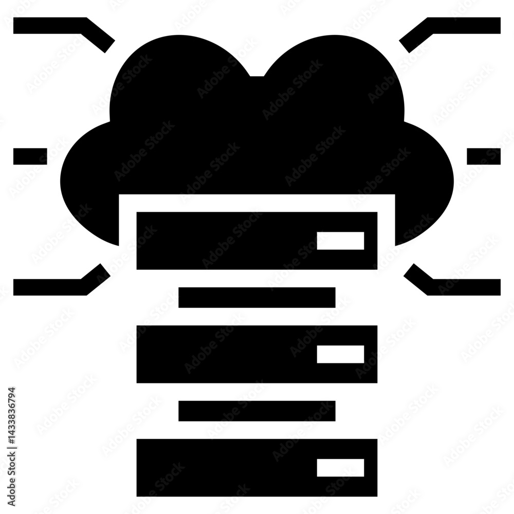 Aufkleber big data vector icon