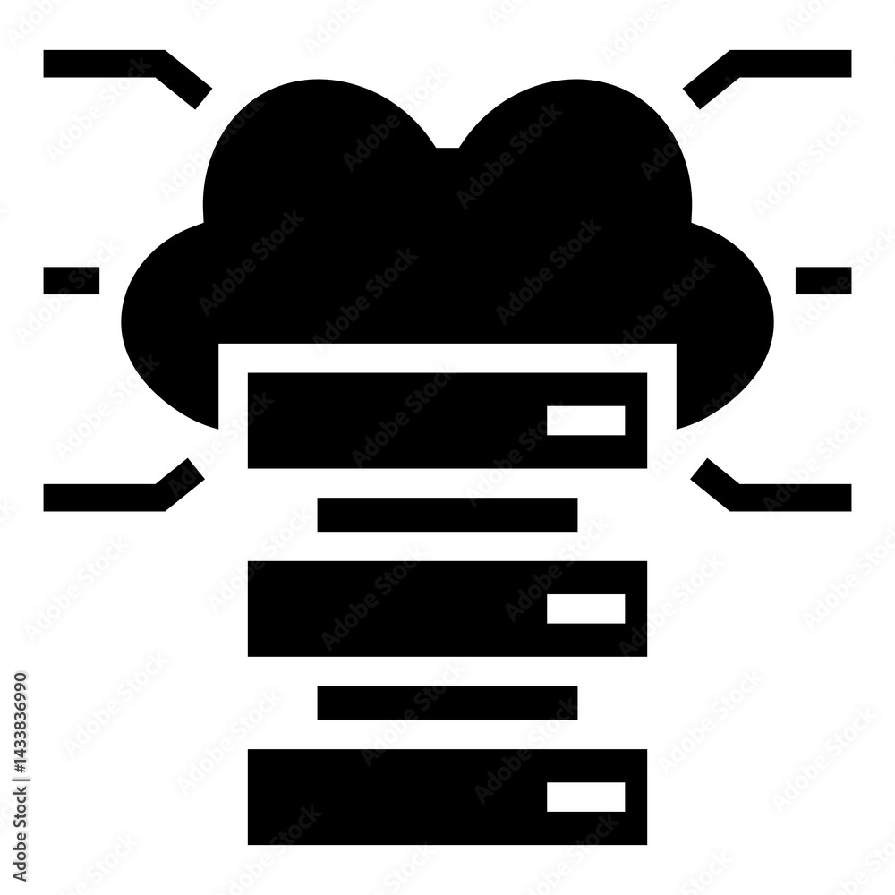 Poster big data vector icon
