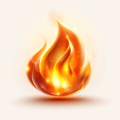 Abstract flame design with vibrant orange colors.