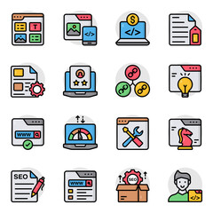 Set of Web Flat Icons