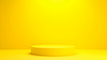 Simple Yellow Stage With Plenty of Space For Placement