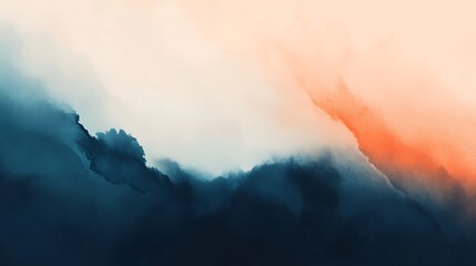Fototapeta premium Abstract Mountain Range Sunset.