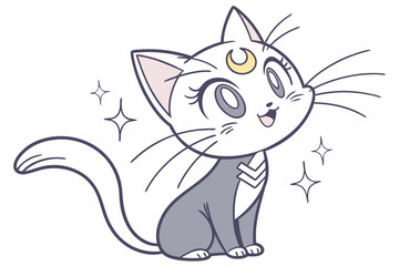 vector illustration of a cat