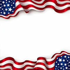 Stars and Stripes Patriotic Border for Memorial or Labor Day