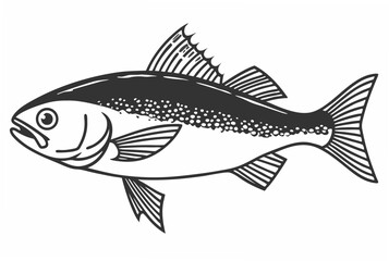 fish on a white background