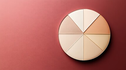 Circular Makeup Palette Showing Various Foundation Shades