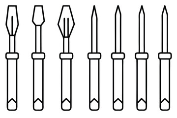Chisels for Wood Line art