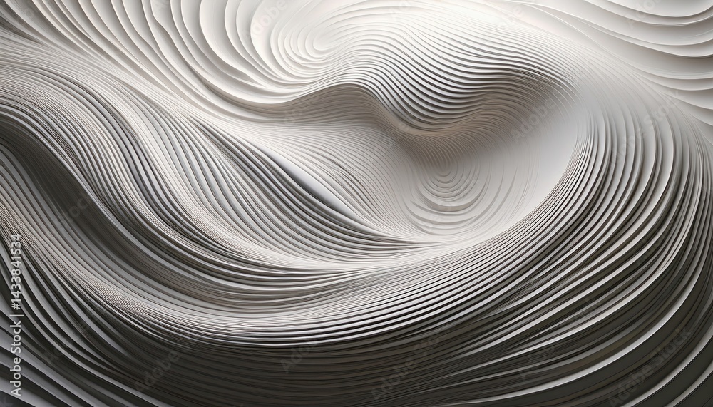 Poster flowing abstract patterns digital art modern design soft textures close-up view aesthetic concepts