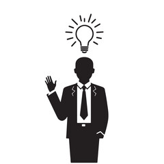 man with idea bulb