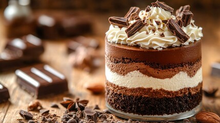 Decadent chocolate layered dessert