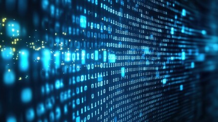 Digital Binary Code Stream