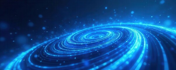 Abstract blue spiral lines, dynamic rays, motion blur, vector, background, illustration