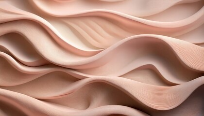 Obraz premium Flowing textures of soft fabric studio setting high-resolution image warm tones close-up viewpoint textile concept for design