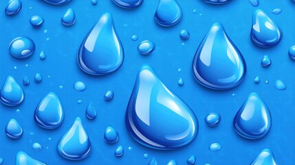 Water droplets on a blue surface (1)