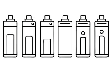 Battery Chargers Design Concept Line Art
