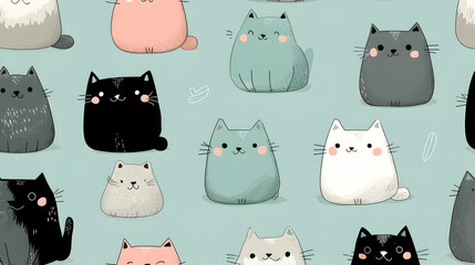 Abstract Feline Portrait Series