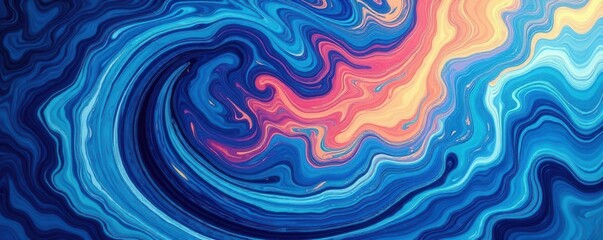 Obraz premium Abstract swirling blue paint texture, comic book style , nebula, bright, dynamic