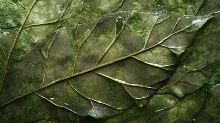 Close-up of aged, textured leaves