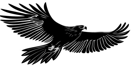 Obraz premium Majestic bird in mid-flight