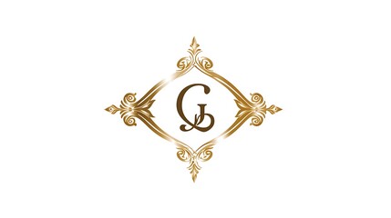 Elegant Gold Monogram Design.