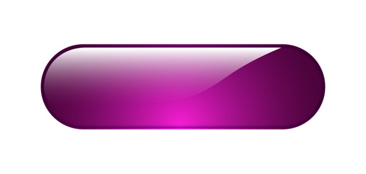Purple glossy web button on white. 