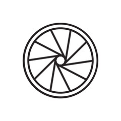Obraz premium camera lens line
