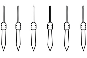 Biopsy needles medical procedure Line art