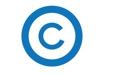 copyright glyph vector flat icon