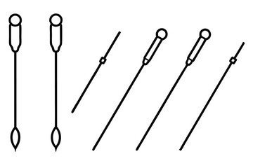 Biopsy needles guided accuracy Line art