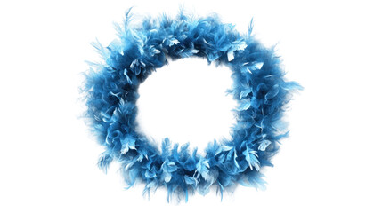 Abstract smoke particle circle isolated on transparent background. Blue smoke particle circle