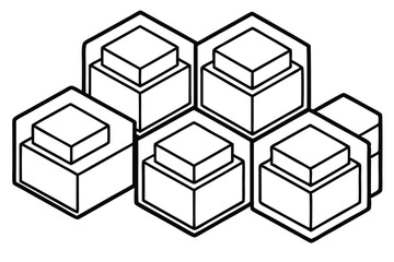 Bite Blocks Dental Tool Line Art