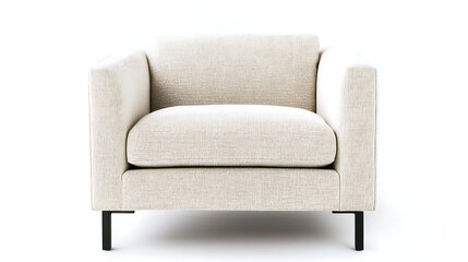 A white chair with a striped pattern