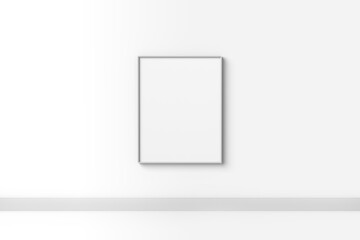 Simple photo frame mockup on white background