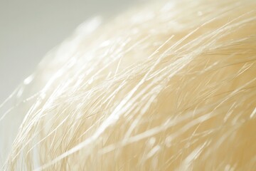Close-up view of delicate, pale yellow noodles.