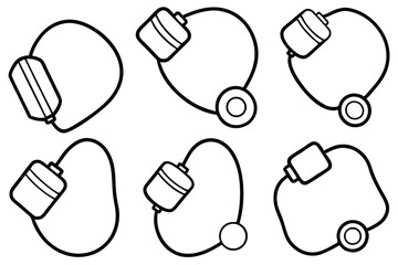Blood pressure cuffs graphic Line art