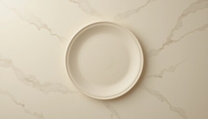 Setting the table empty plate on marble surface food presentation minimalist style top-down view culinary art