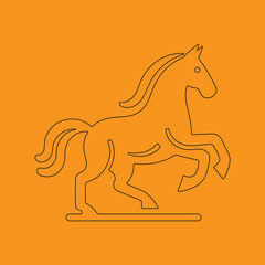 line art horse 