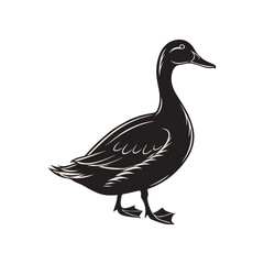 Rouen Duck Silhouette Black Poultry Design