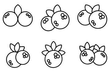 Blueberry garden magic Line art