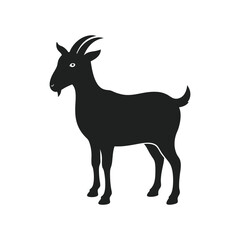 Nubian Goat Black Silhouette Vector Art